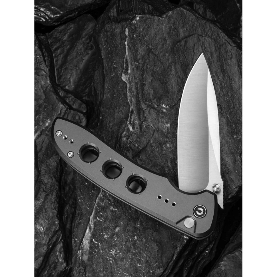 Ніж складаний туристичний Civivi Hyperpulse, (8.9 см) 14C28N / Aluminum сірий — фото 12