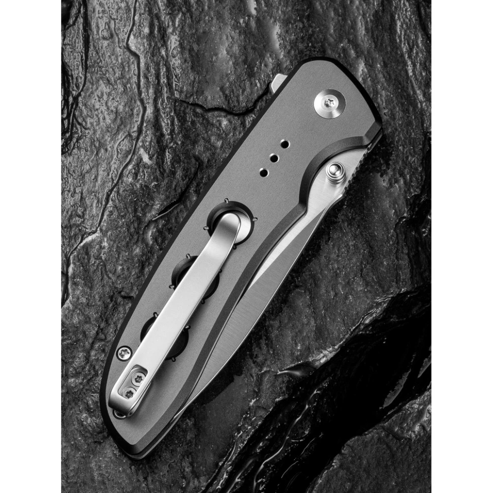 Ніж складаний туристичний Civivi Hyperpulse, (8.9 см) 14C28N / Aluminum сірий — фото 14