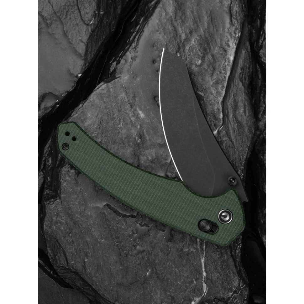 Ніж складаний туристичний Civivi Sixgill, (8.7 см) Nitro-V / Micarta темно-зелений — фото 12
