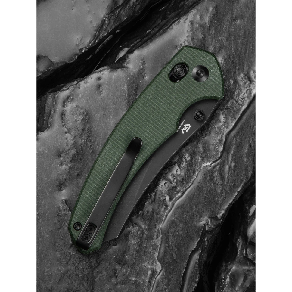 Ніж складаний туристичний Civivi Sixgill, (8.7 см) Nitro-V / Micarta темно-зелений — фото 14