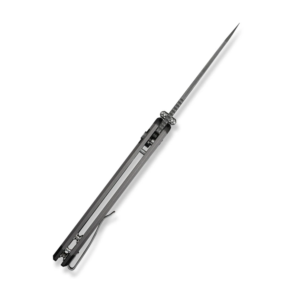 Ніж складаний туристичний Civivi Pragma Prime, (8.9 см) Damascus / Aluminum сірий — фото 7