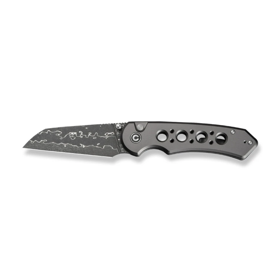 Ніж складаний туристичний Civivi Pragma Prime, (8.9 см) Damascus / Aluminum сірий — фото 8