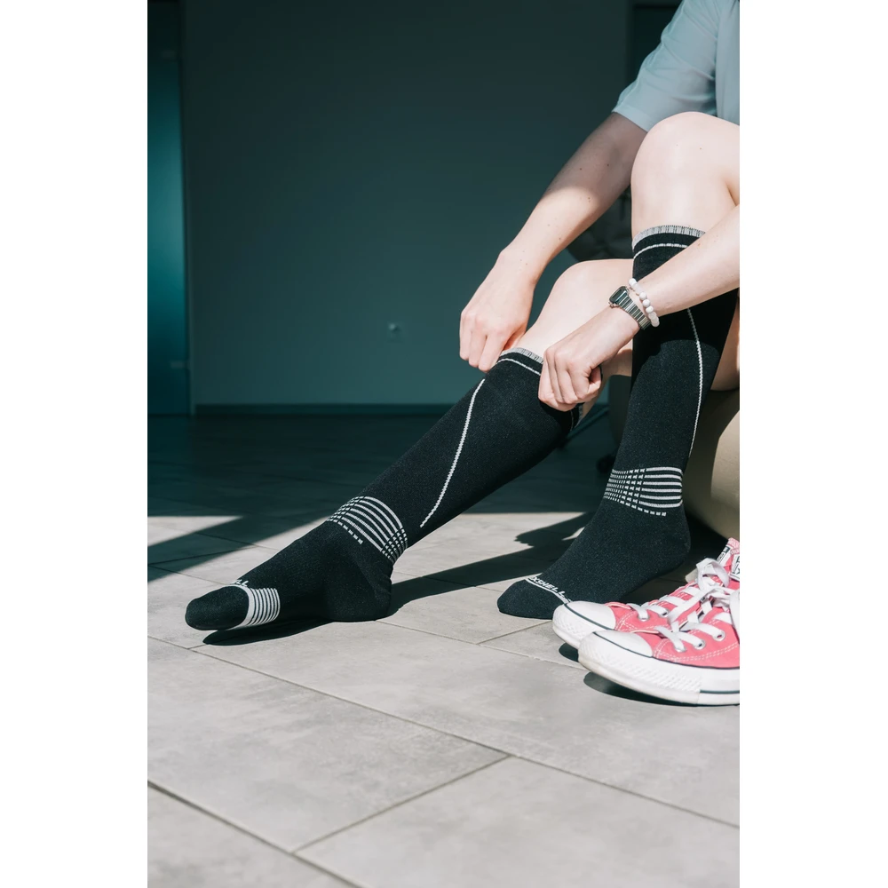 Водонепроникні шкарпетки Dexshell Longlite Socks 2.0, блакитні полоски, розмір M (39-42) — фото 11