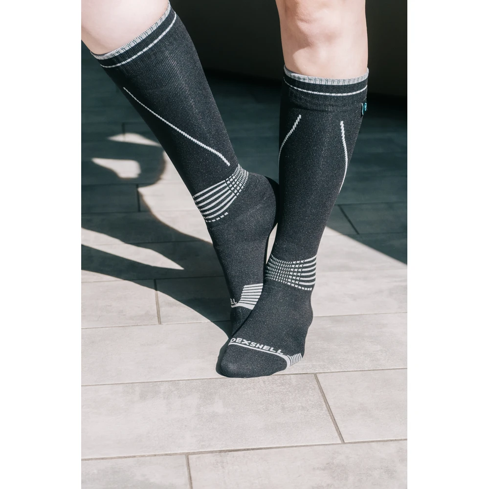 Водонепроникні шкарпетки Dexshell Longlite Socks 2.0, сірі полоски, розмір S (36-38) — фото 11