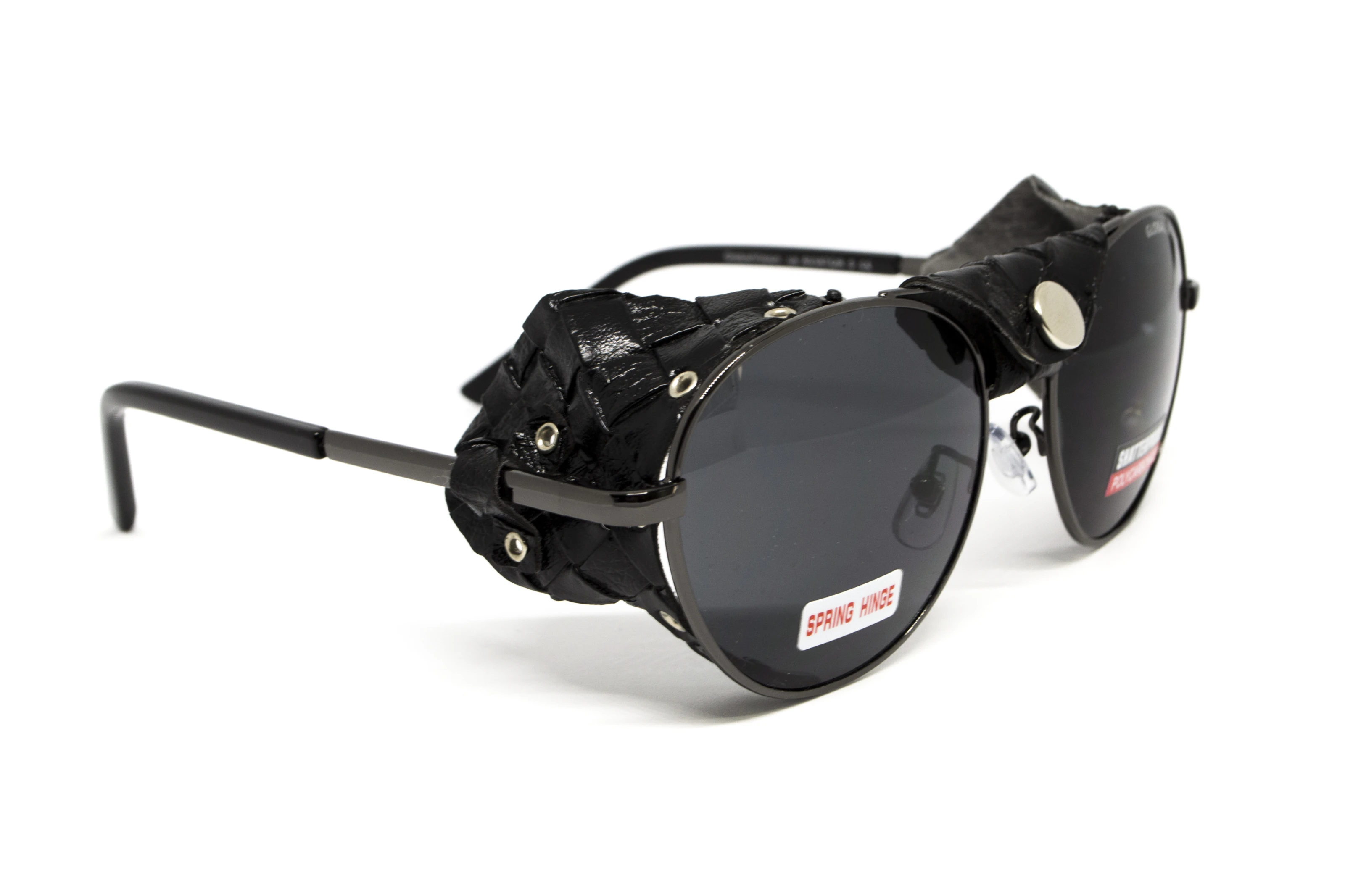 Очки защитные Global Vision Aviator-5 GunMetal (gray), серые в темной оправе со съёмным уплотнителем из синтетитечской "кожи" — фото 8