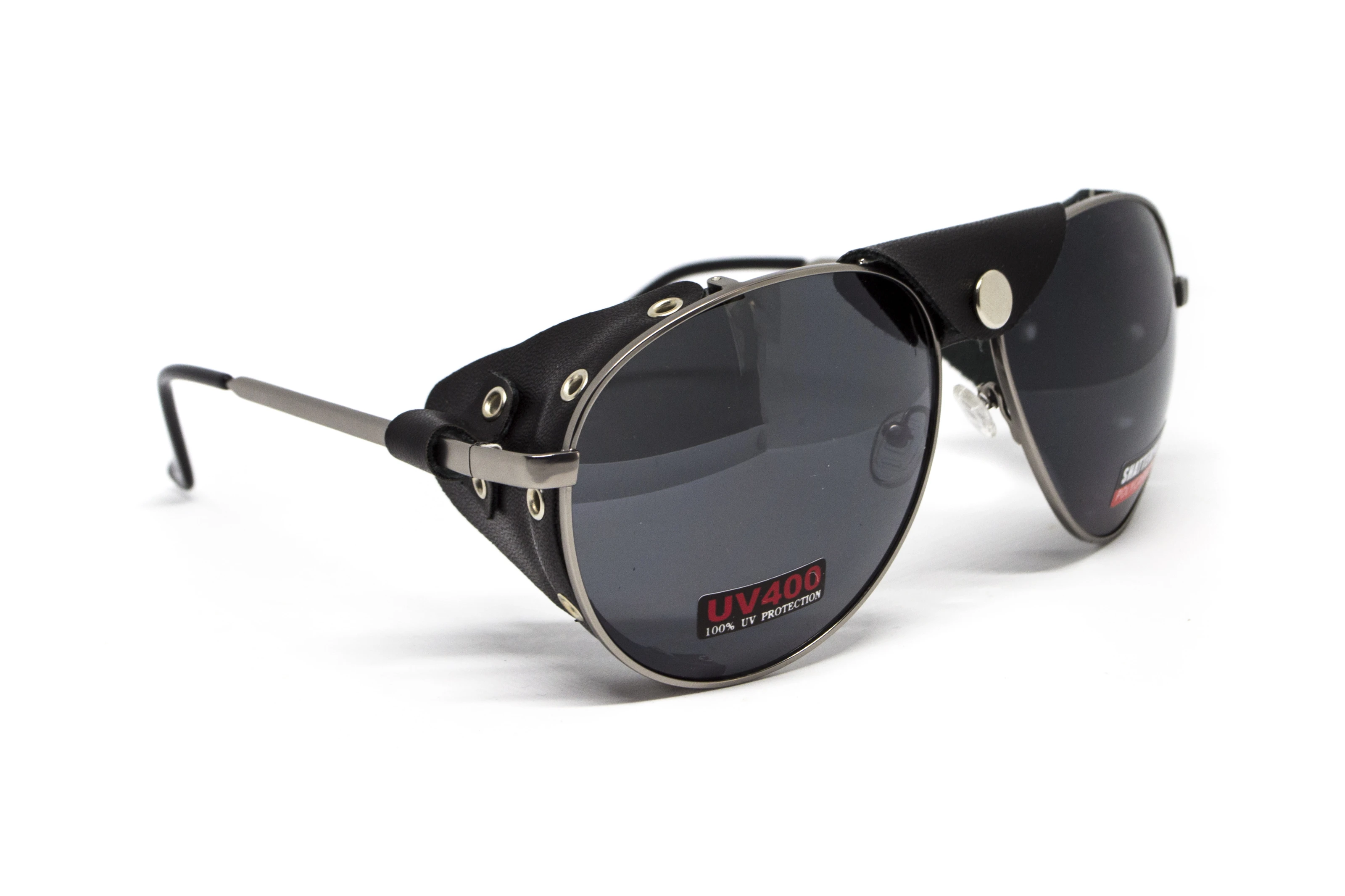 Очки защитные Global Vision Aviator-3  (gray), серые съёмным уплотнителем из синтетитечской "кожи" — фото 4
