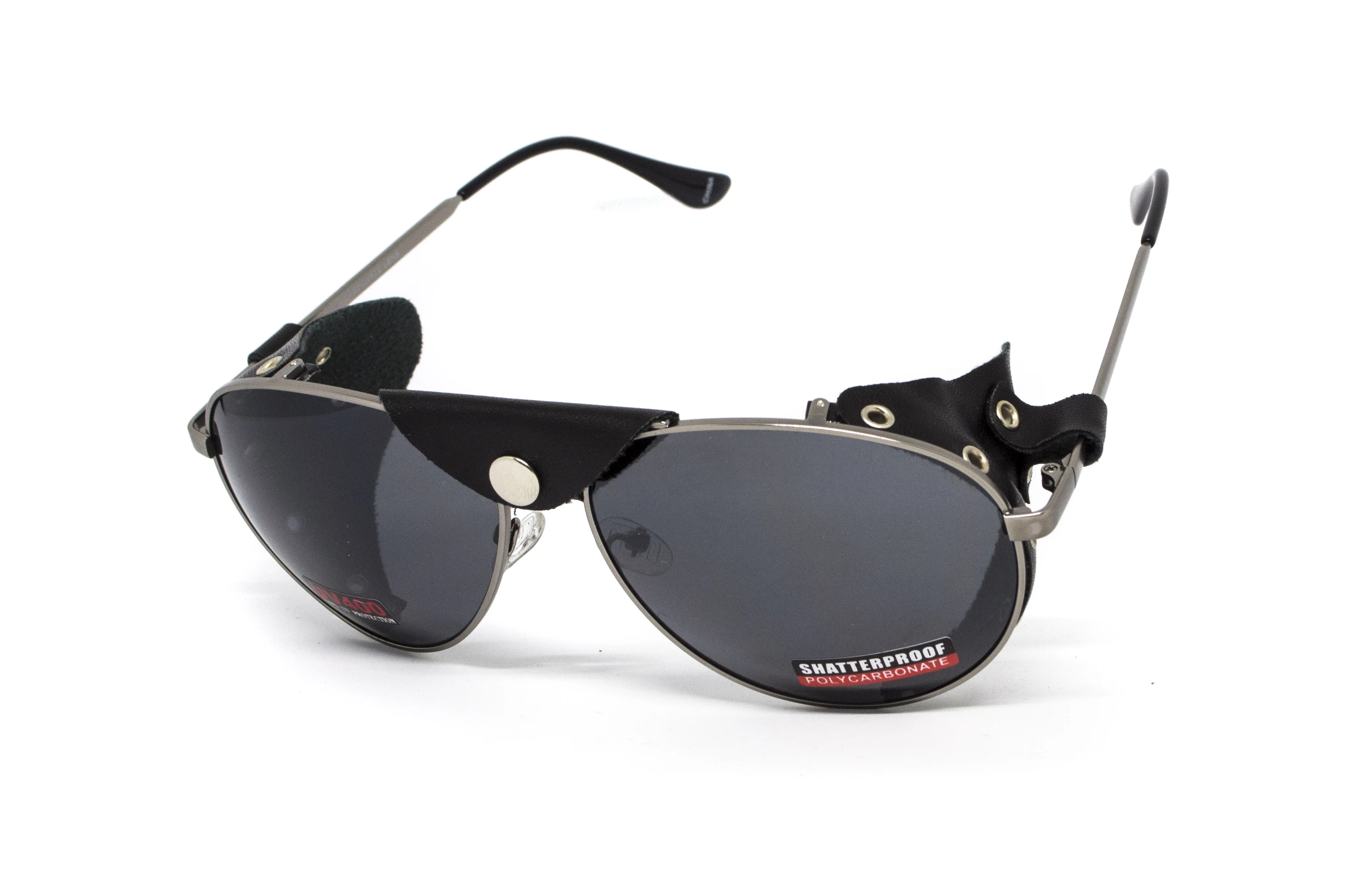 Очки защитные Global Vision Aviator-3  (gray), серые съёмным уплотнителем из синтетитечской "кожи" — фото 7