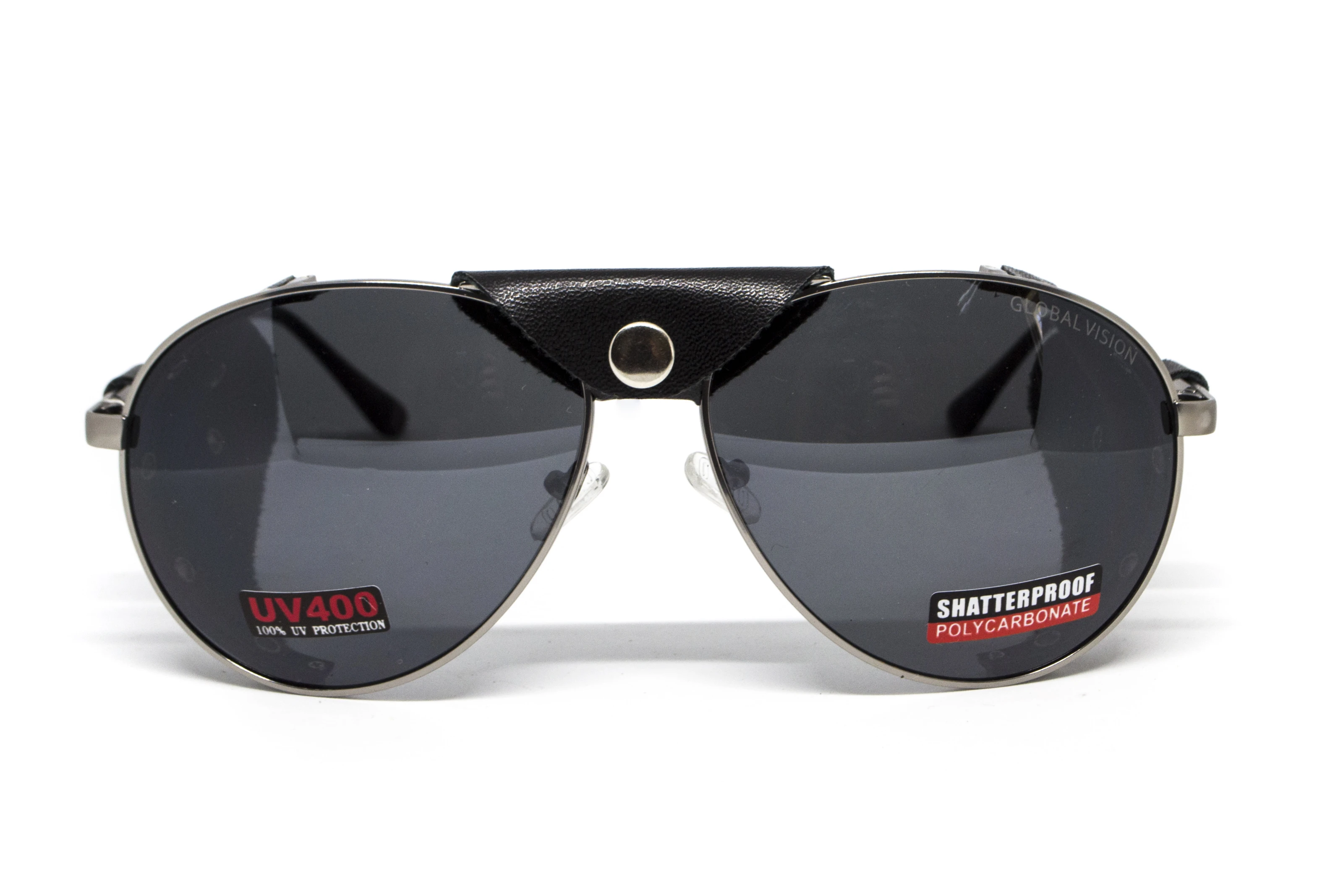 Очки защитные Global Vision Aviator-3  (gray), серые съёмным уплотнителем из синтетитечской "кожи" — фото 9