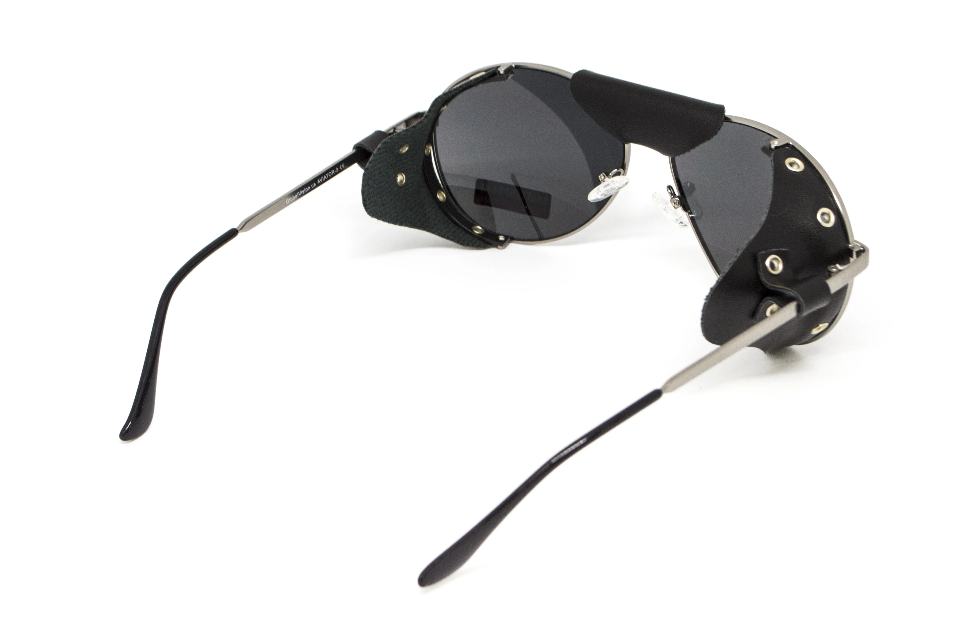 Очки защитные Global Vision Aviator-3  (gray), серые съёмным уплотнителем из синтетитечской "кожи" — фото 10