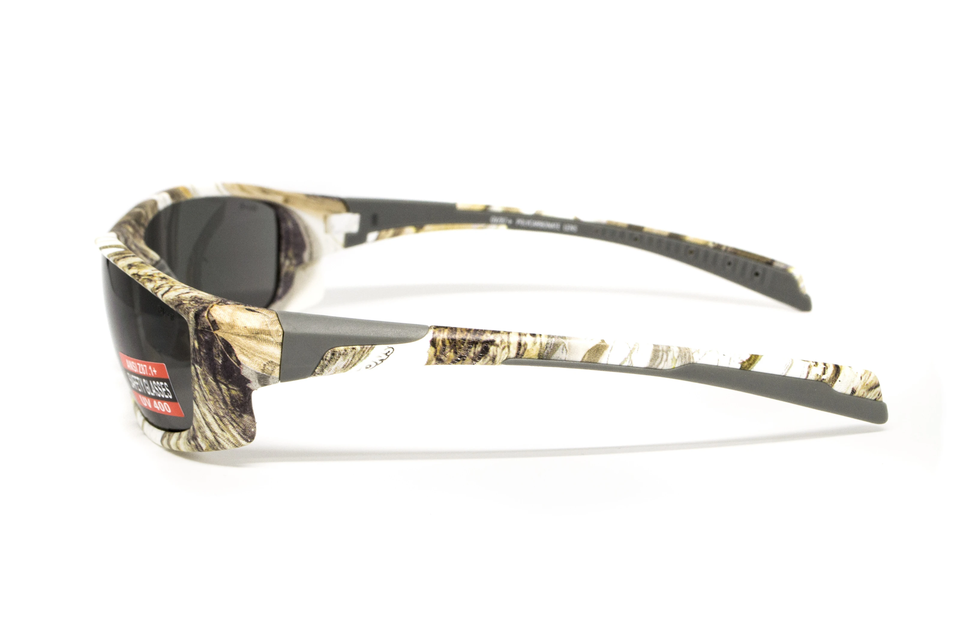 Очки защитные открытые Global Vision Hercules-5 White Camo (gray), серые в камуфлированной оправе — фото 3