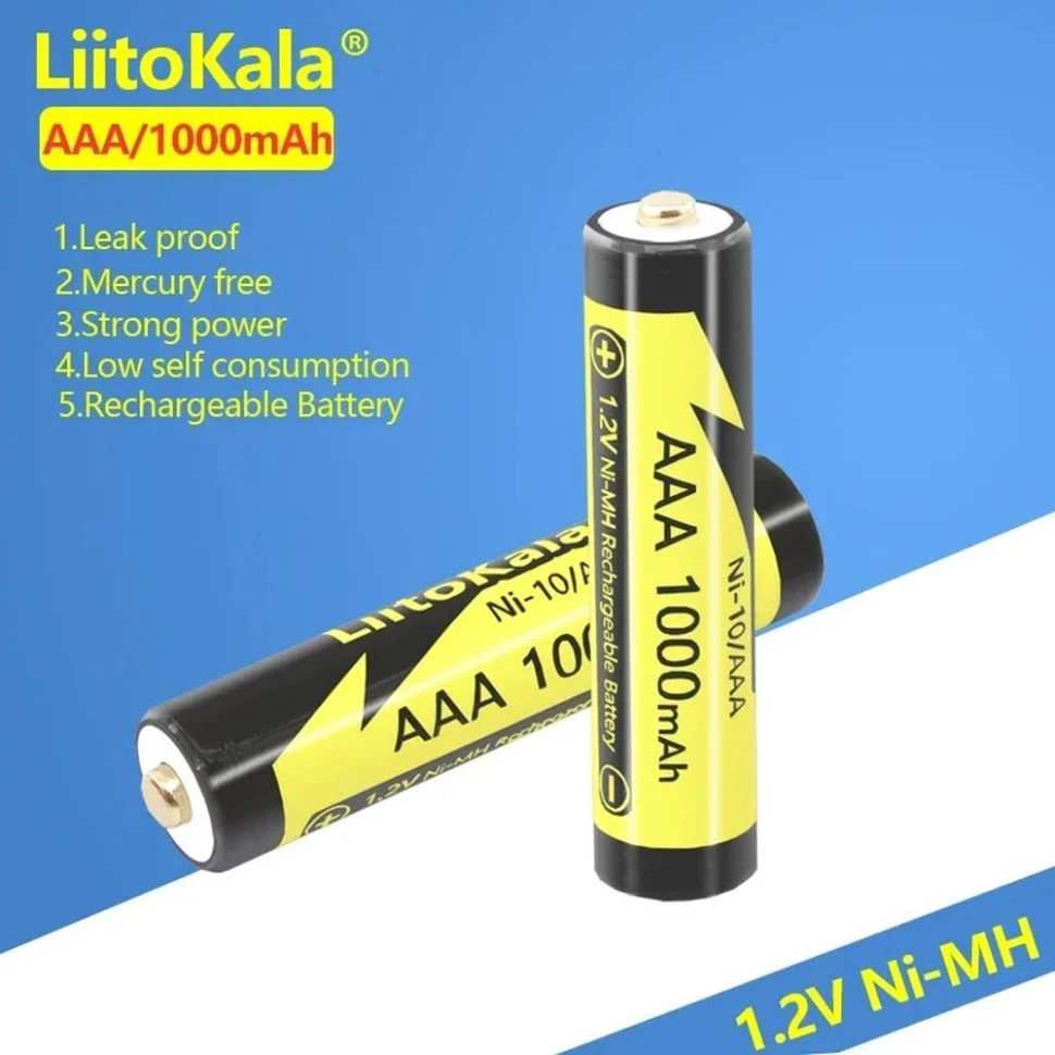 Акумулятор LiitoKala Ni-10/AAA 1.2V AAA 1000mAh battery — фото 3