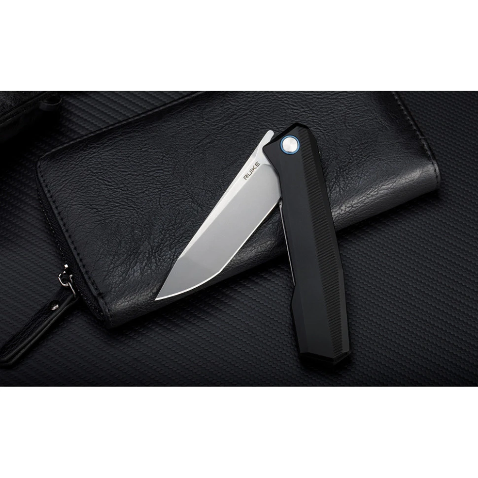 Ніж складаний туристичний Ruike P166-AB, (9.2 см) 14C28N / Aluminum чорний — фото 9