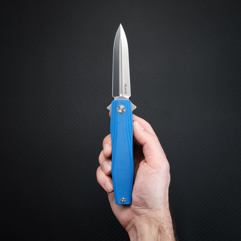 Ніж складаний туристичний Ruike P188-E, (9.1 см) D2 / G10 синій — фото 13