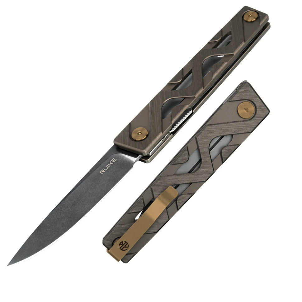 Ніж складаний туристичний Ruike P878-AK, (8.7 см) 14C28N / 6063Aluminum сірий — фото 11