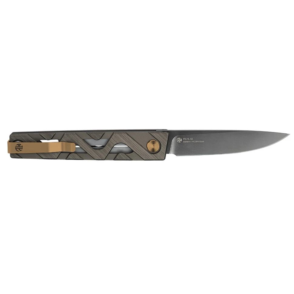 Ніж складаний туристичний Ruike P878-AK, (8.7 см) 14C28N / 6063Aluminum сірий — фото 3
