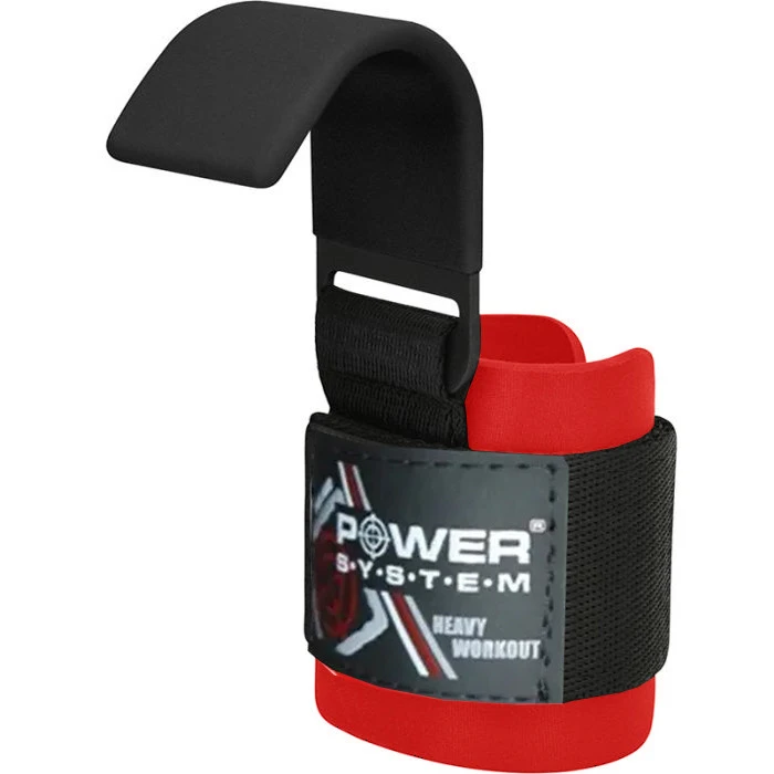 Гаки для тяги на зап'ястя Power System PS-3310 Hardcore Hooks Black/Red — фото 4