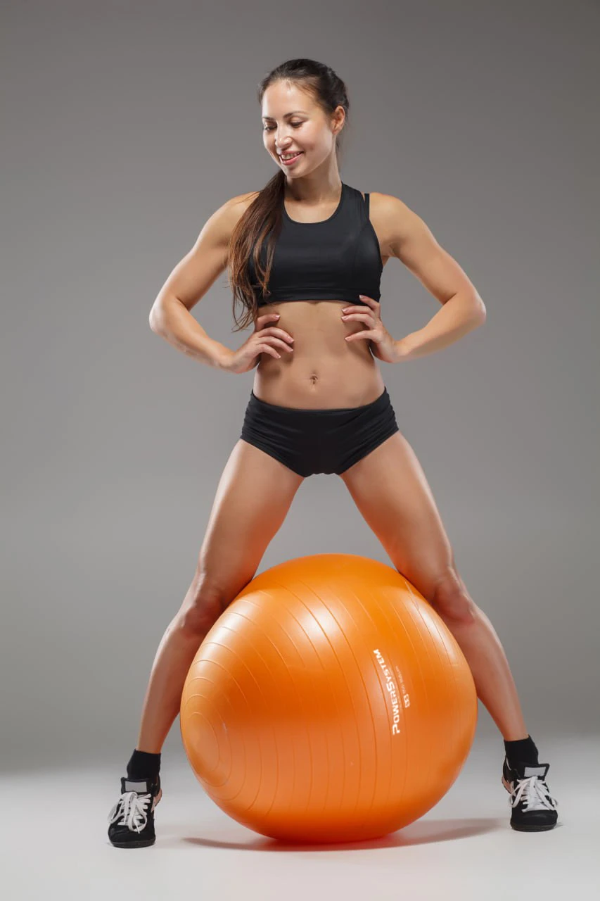 М'яч для фітнесу (фітбол) Power System PS-4013 Ø75 cm PRO Gymball Orange — фото 3