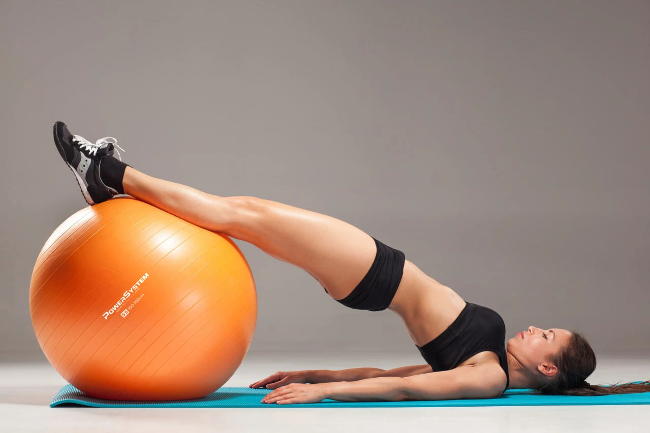 М'яч для фітнесу (фітбол) Power System PS-4013 Ø75 cm PRO Gymball Orange — фото 10