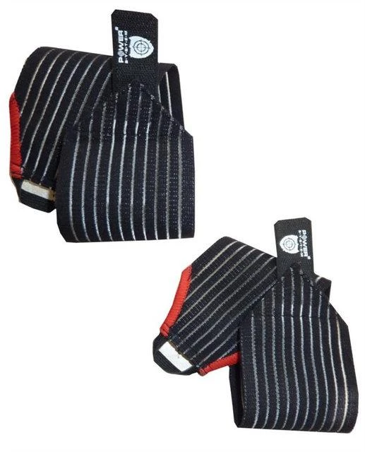 Кистьові бинти Power System PS-6000 Elastic Wrist Support Black/Red (пара) — фото 3