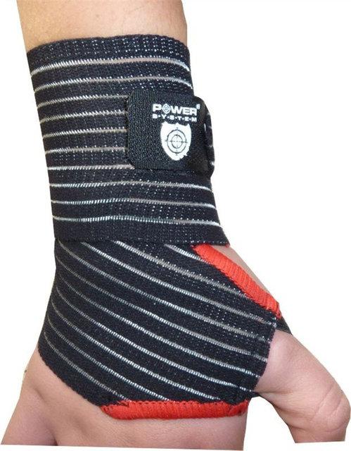 Кистьові бинти Power System PS-6000 Elastic Wrist Support Black/Red (пара) — фото 4