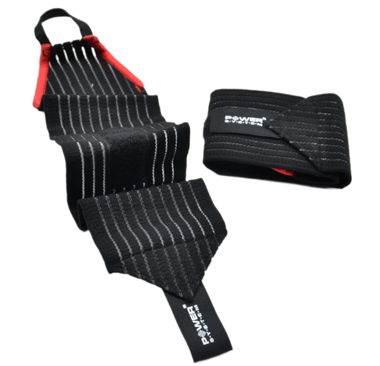 Кистьові бинти Power System PS-6000 Elastic Wrist Support Black/Red (пара) — фото 8