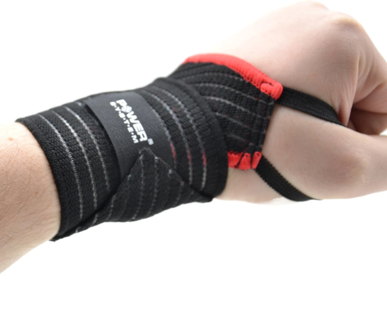 Кистьові бинти Power System PS-6000 Elastic Wrist Support Black/Red (пара) — фото 9