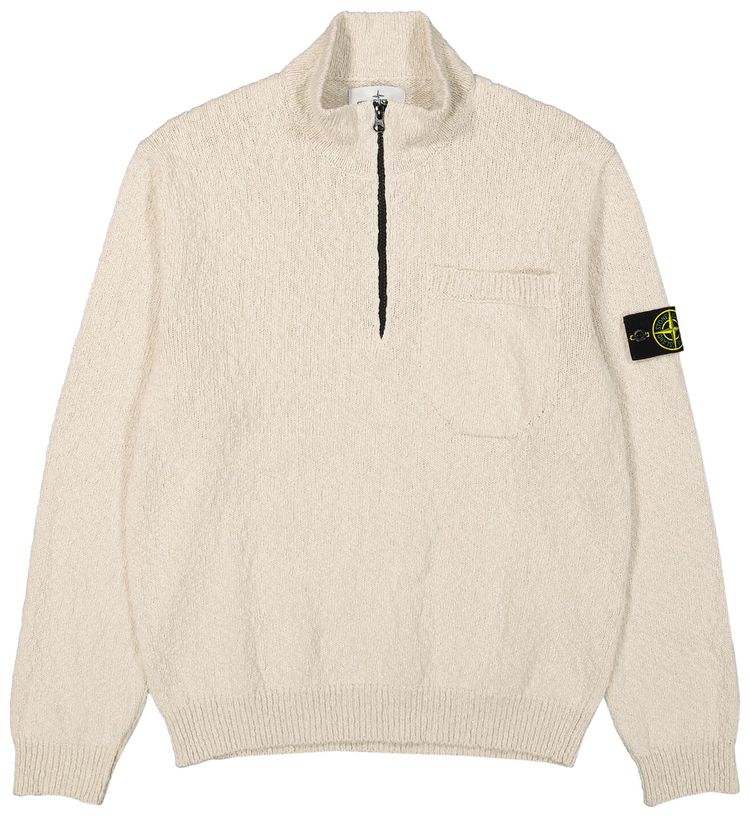В'язаний пуловер Stone Island (світло-бежевий) — фото 1