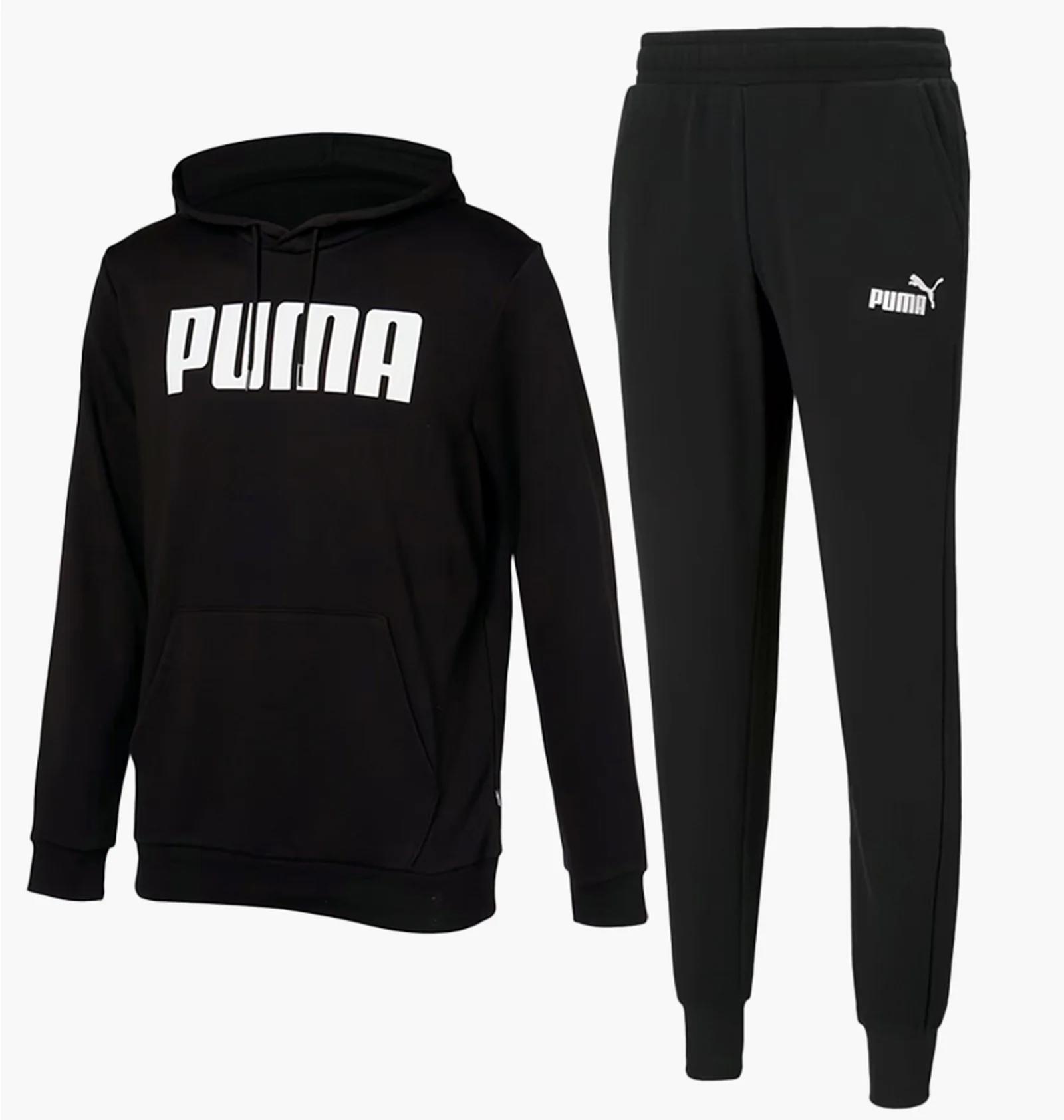 Спортивний костюм чоловічий Puma Essentials Logo Sweatpants & Hoodie Black (847228-01_586716-01) — фото 1