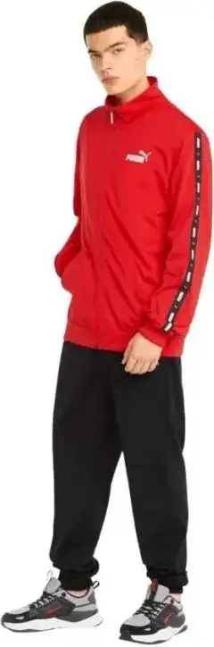Спортивний костюм чоловічий Puma Tape Poly Tracksuit Red/Black (847420-11) — фото 3