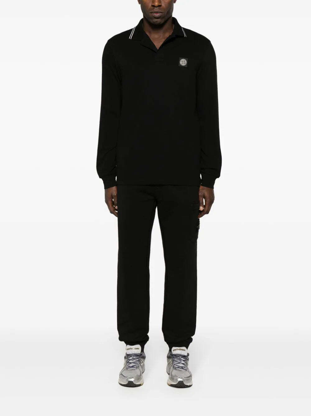 Прямі штани Stone Island Stretch Cotton Tela Paracadute Cargo Black — фото 3