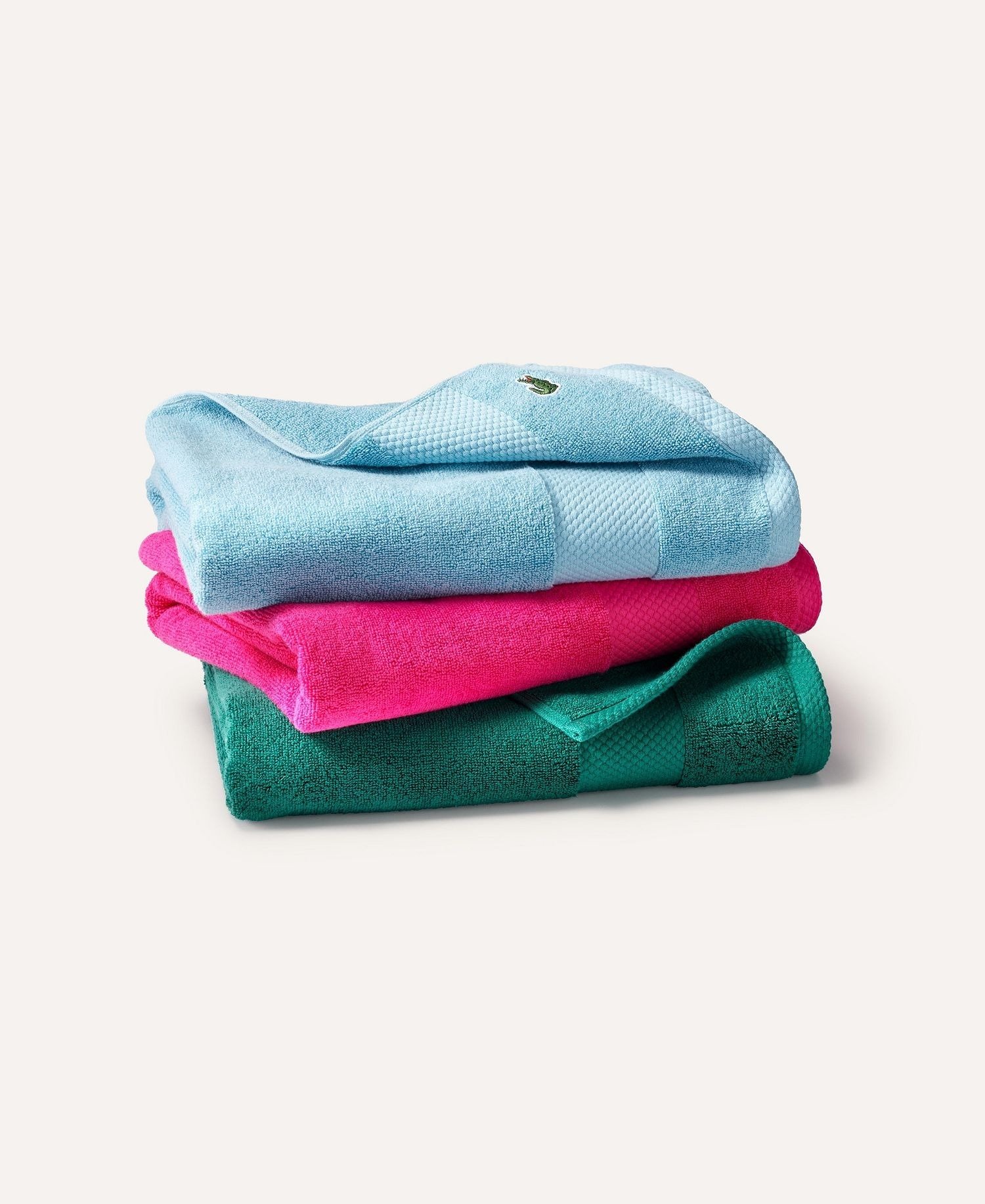 Рушник банний Lacoste з антимікробної бавовни Supima 1159852385 (Зелений One size) — фото 4