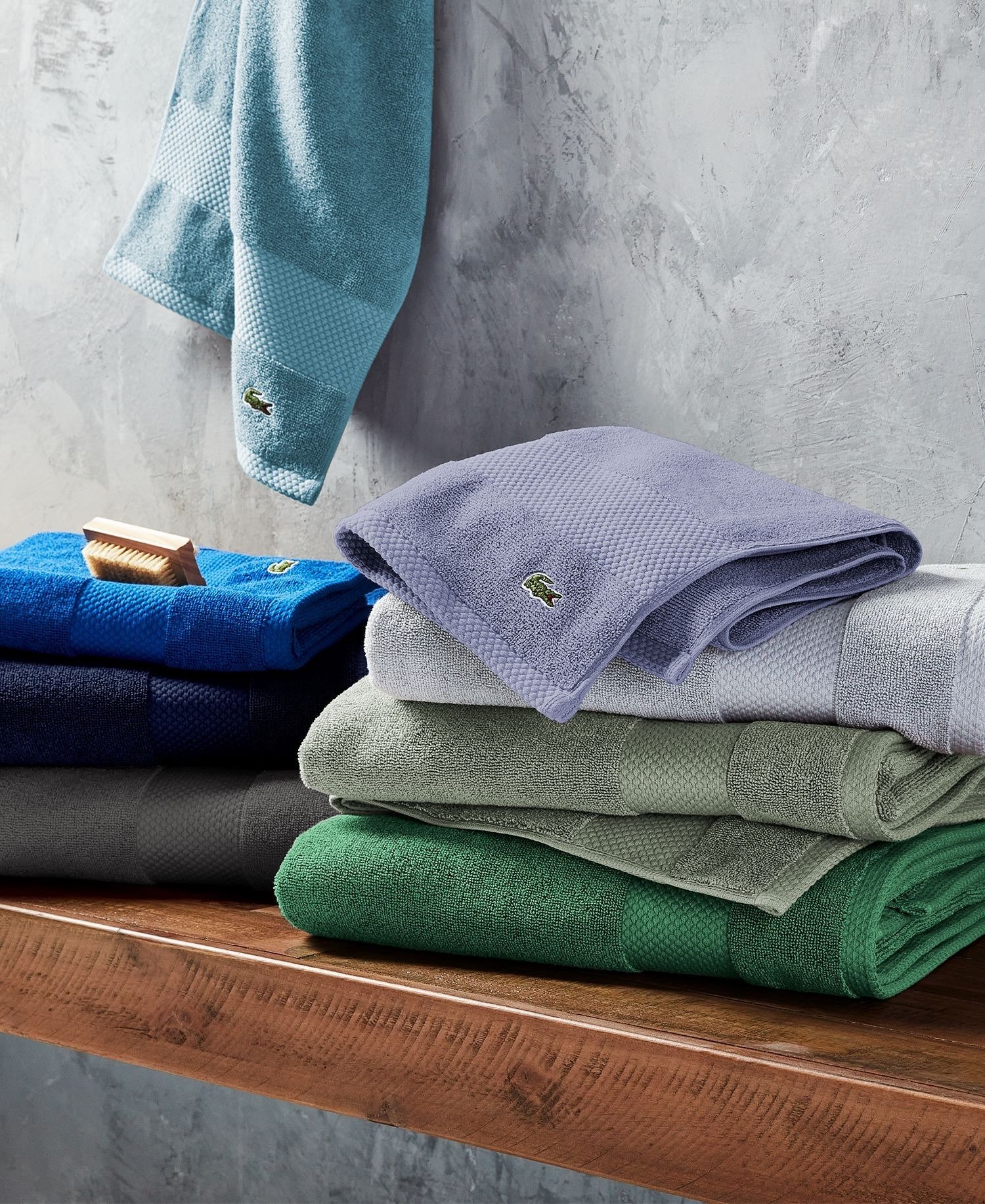 Рушник банний Lacoste з антимікробної бавовни Supima 1159852385 (Зелений One size) — фото 9