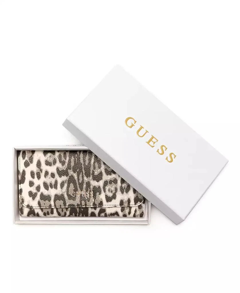 Жіночий гаманець Guess на кнопці 1159854676 (Леопардовий One size) — фото 4