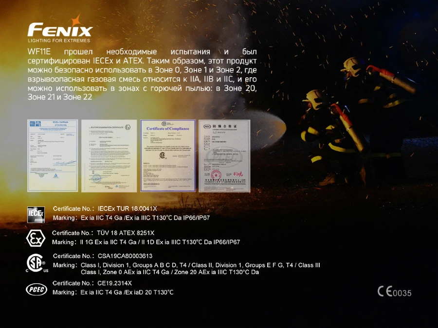 Ліхтар ручний вибухобезпечний Fenix WF11E — фото 8