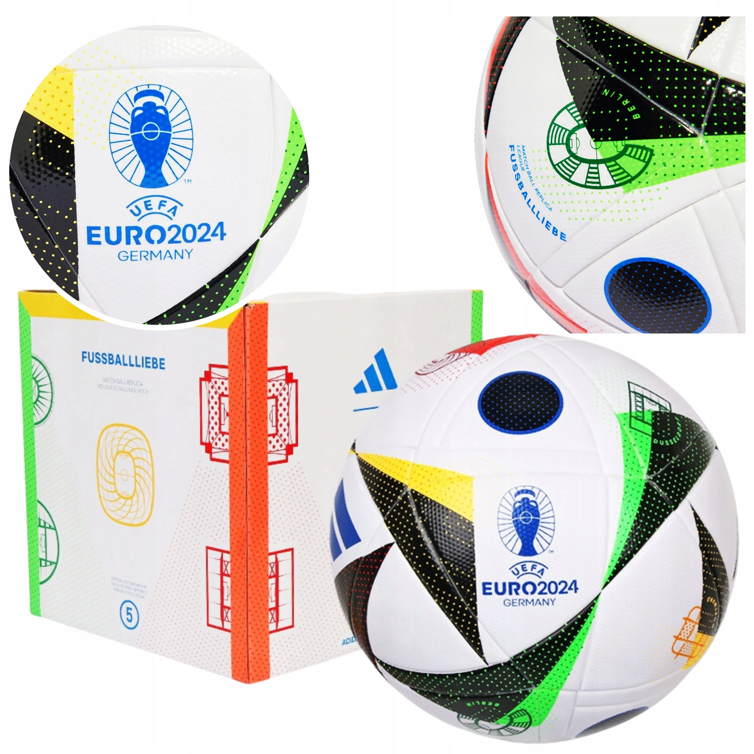 Футбольний м'яч Adidas Fussballliebe Euro 2024 League Box IN9369, розмір №5 — фото 4
