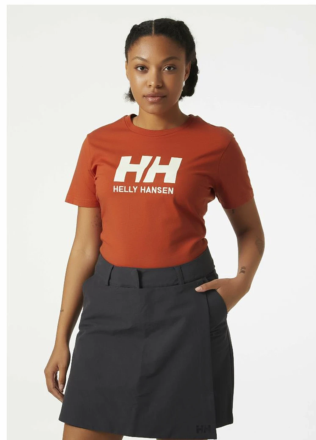 Футболка жіноча Helly Hansen Logo T-Shirt W Terracotta 2023 At Ekosport (34112-179) — фото 3