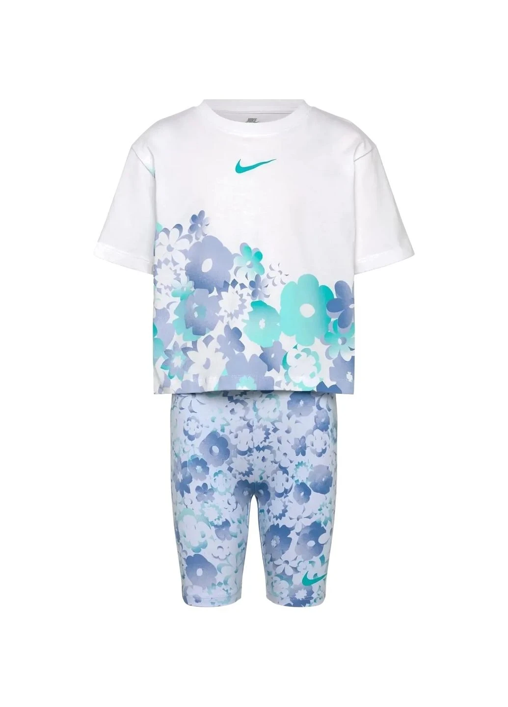 Спортивний костюм дитячий Nike Floral All Over Printed Suit White (36M848-U5M) — фото 1