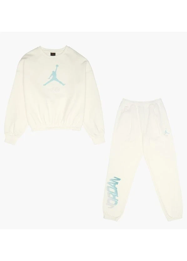 Спортивний костюм дитячий Jordan Jumpman Club Pleated Fleece Beige (45F410-782__45F412-782) — фото 1