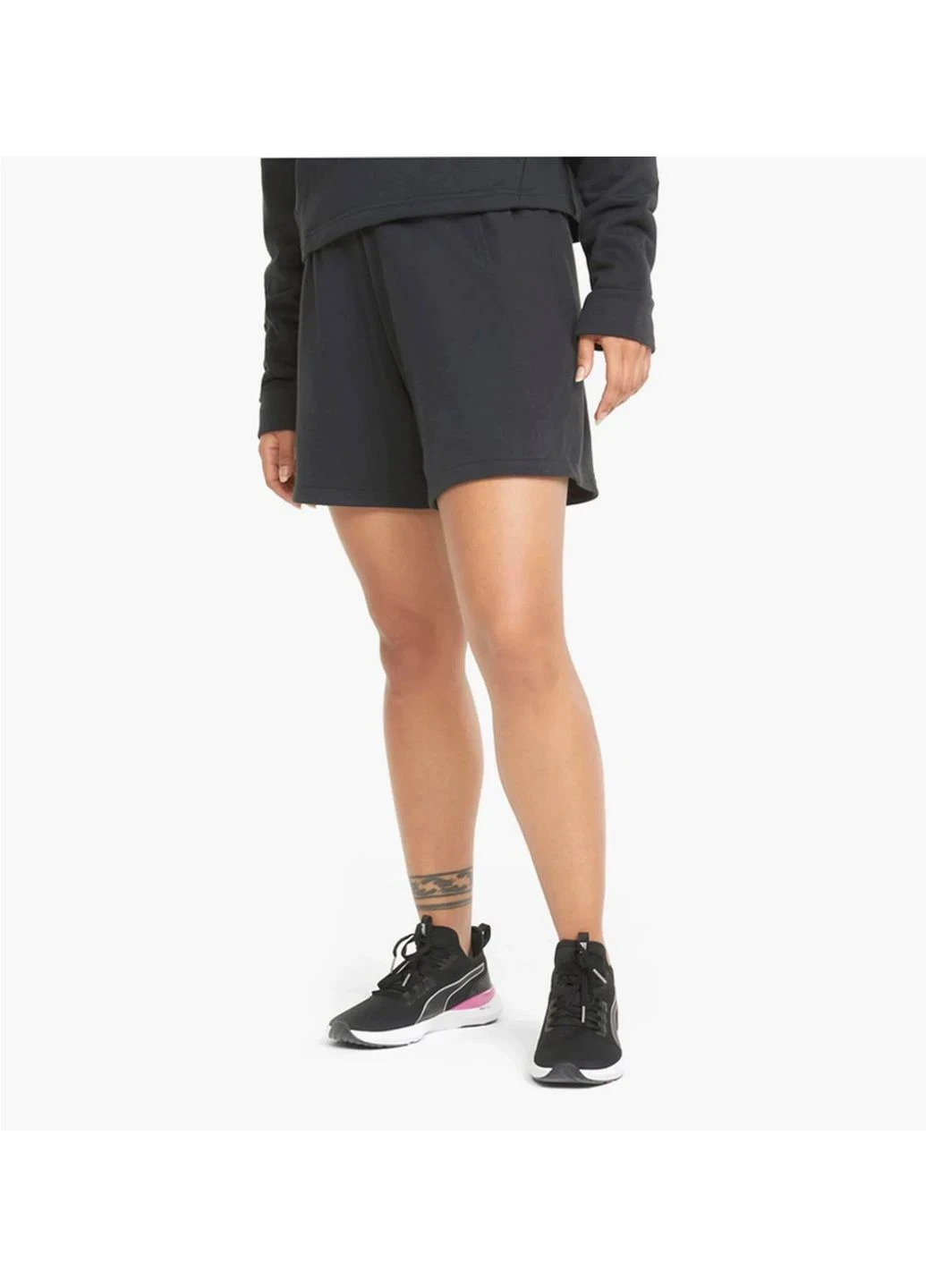 Шорти жіночі Puma Logo French Terry 5 Training Shorts Black (521618-01) — фото 5