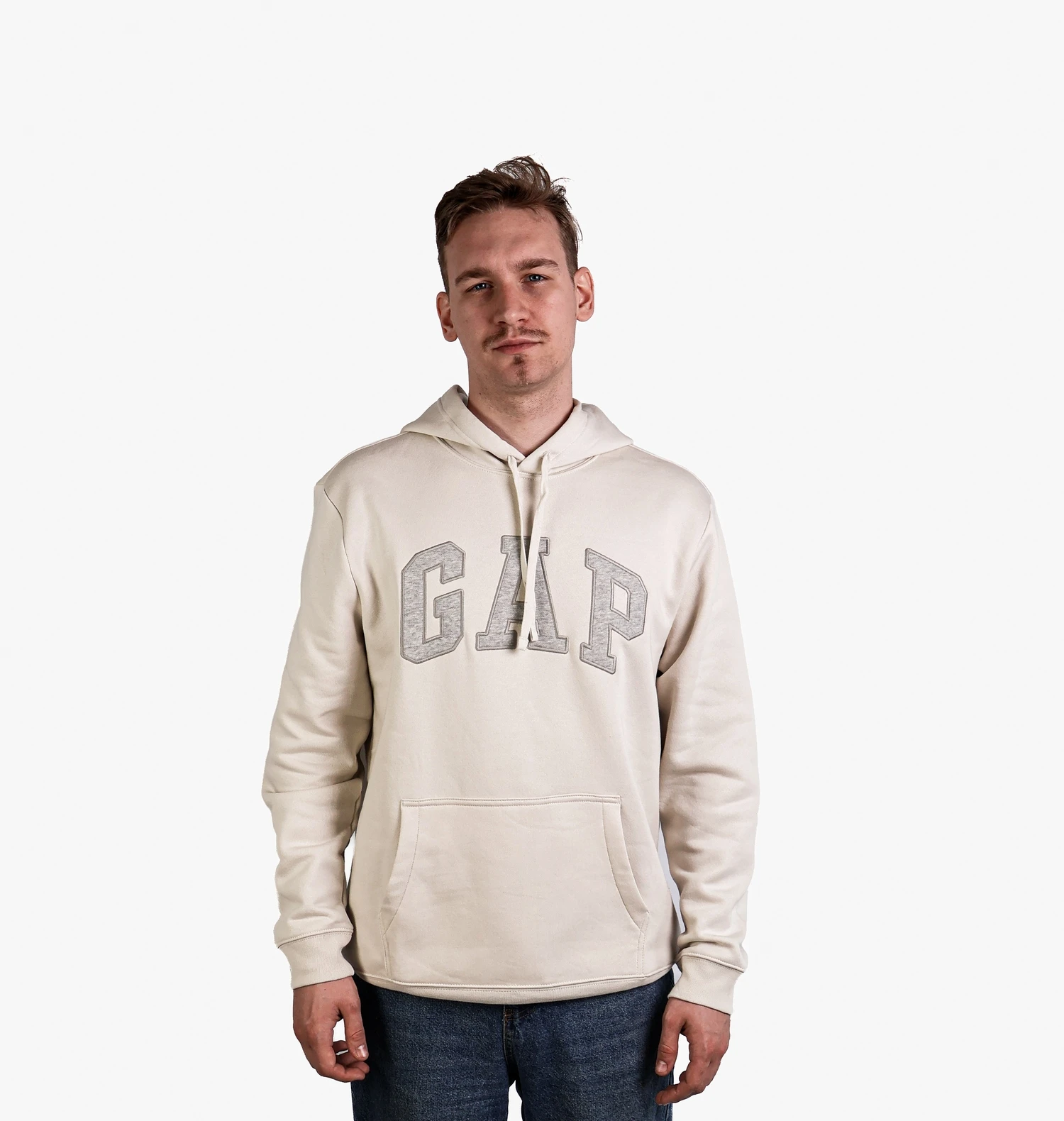 Кофта чоловіча Gap Logo Hoodie Unbleached (546844321) — фото 3