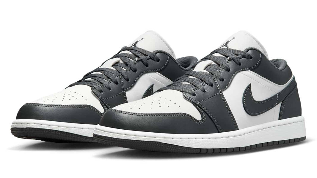 Кросівки чоловічі Air Jordan 1 Low 'Grey White' — фото 3