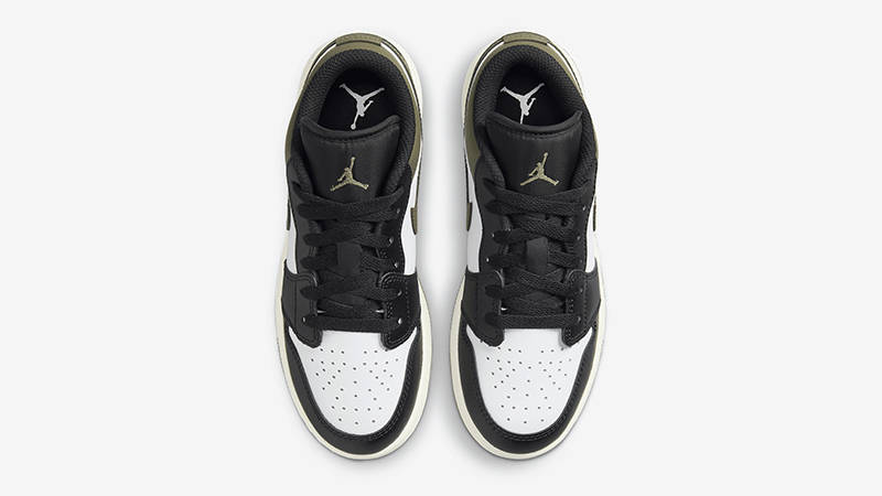 Кросівки дитячі Nike Air Jordan 1 Low GS 'Black Toe Medium Olive' — фото 4