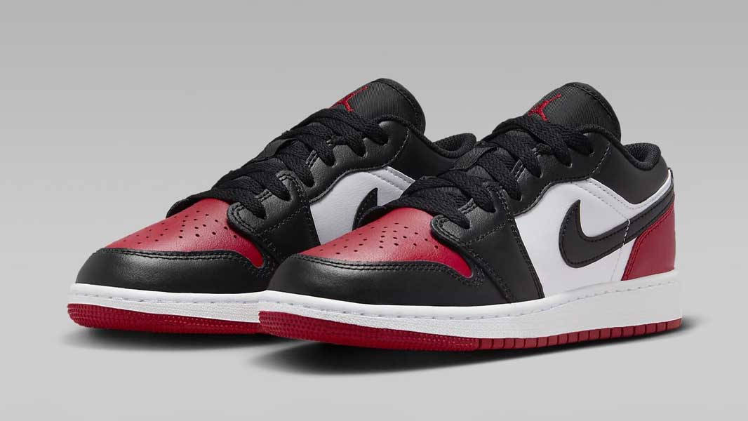 Кросівки чоловічі Air Jordan 1 Low GS 'Bred Toe 2.0' — фото 3