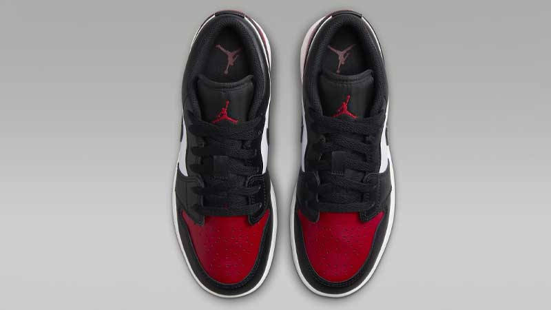 Кросівки чоловічі Air Jordan 1 Low GS 'Bred Toe 2.0' — фото 4