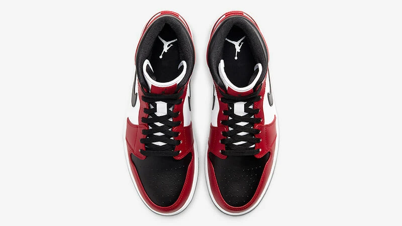 Кросівки чоловічі Jordan 1 Mid Red/White (554724-069) — фото 6