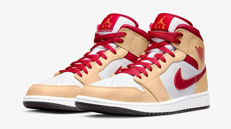Кросівки Jordan 1 mid beige — фото 3