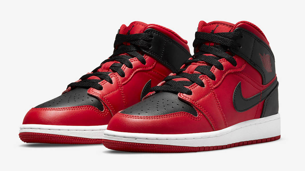 Кросівки дитячі Air Jordan 1 Mid GS 'Reverse Bred' — фото 3