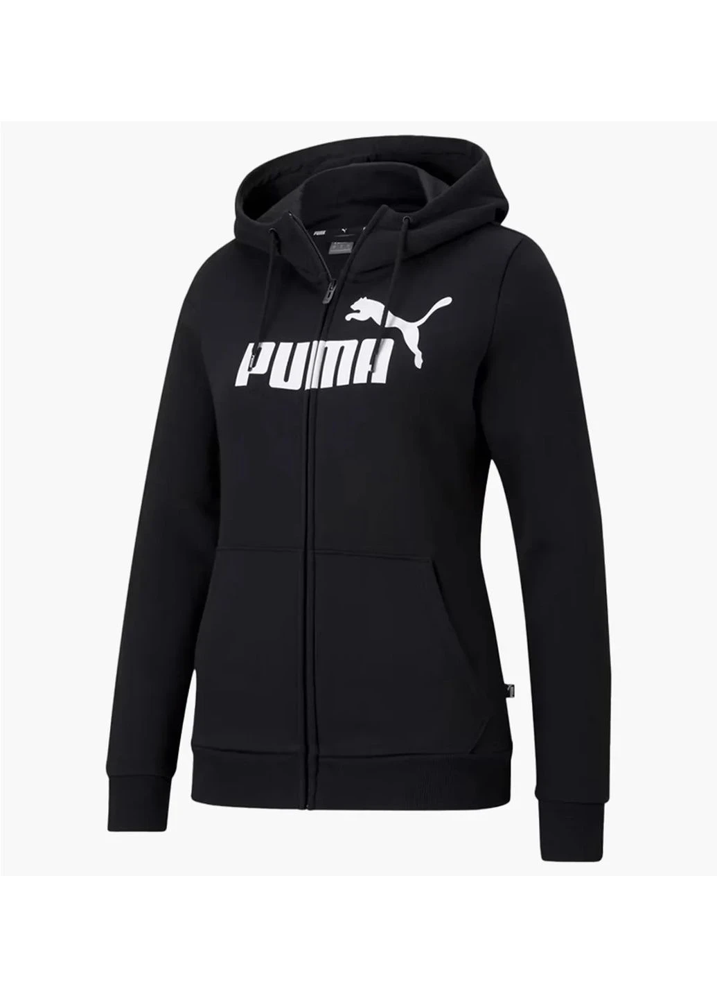Кофта жіночі Puma Essentials Logo Full-Zip Hoodie Black (586806-01) — фото 1
