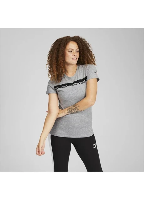 Футболка жіноча Puma Script Tee Grey (588558-04) — фото 4