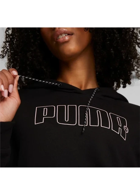 Кофта жіночі Puma Rebel Terry Hoodie Black (671167-01) — фото 4